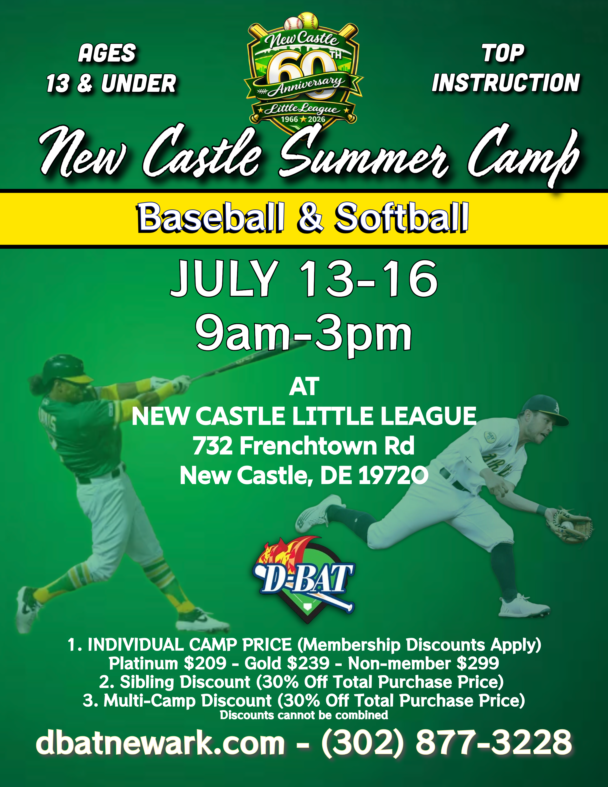 New Castle Little League Summer Camp Flyer